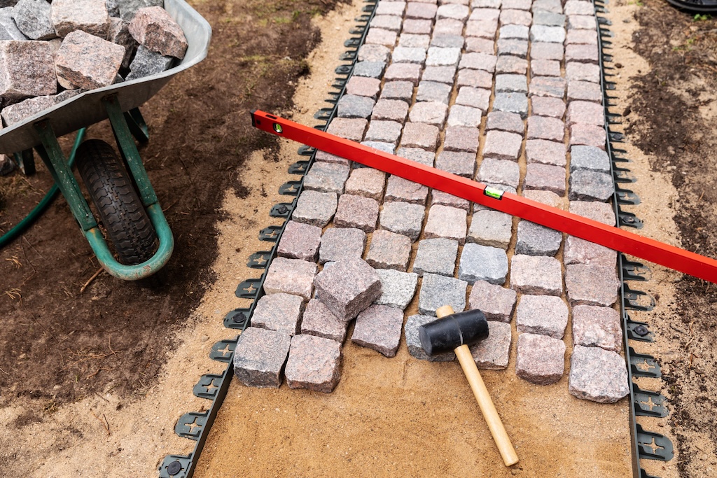 landscaping and garden services - granite cobblestone walkway construction landscaping and garden services - granite cobblestone walkway construction